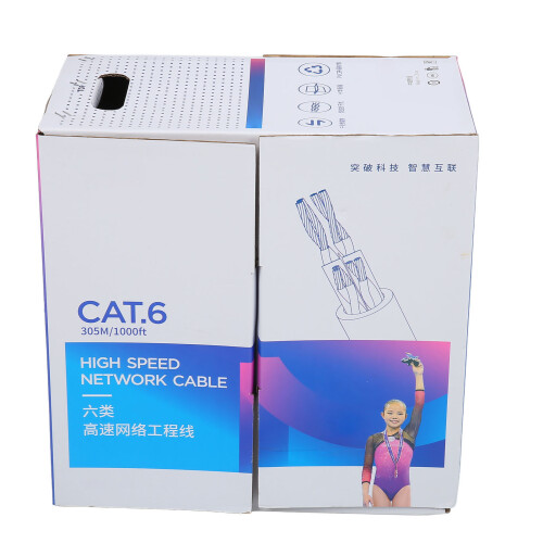 1000ft Cat6e Network Cable CMR Flame Retardant 1