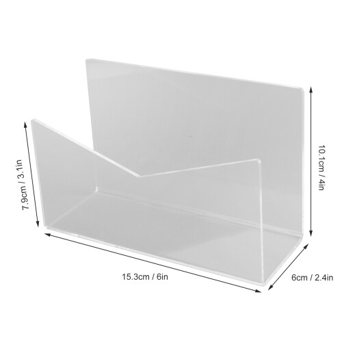 Acrylic Mail Holder Organizer, Clear, 15.3x6x10.1cm 1
