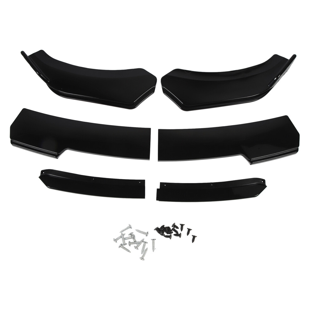 6Pcs Front Bumper Lip Separator 150Cm Enhanced Black 8320539217871