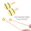 1 Pair Yarn Head Keyboard Marimba Mallets with 9