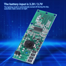 3,2V/3,7V Solar Lamp Steuerungsmodul mit Mikrowellenradarsensor Schaltung brett
