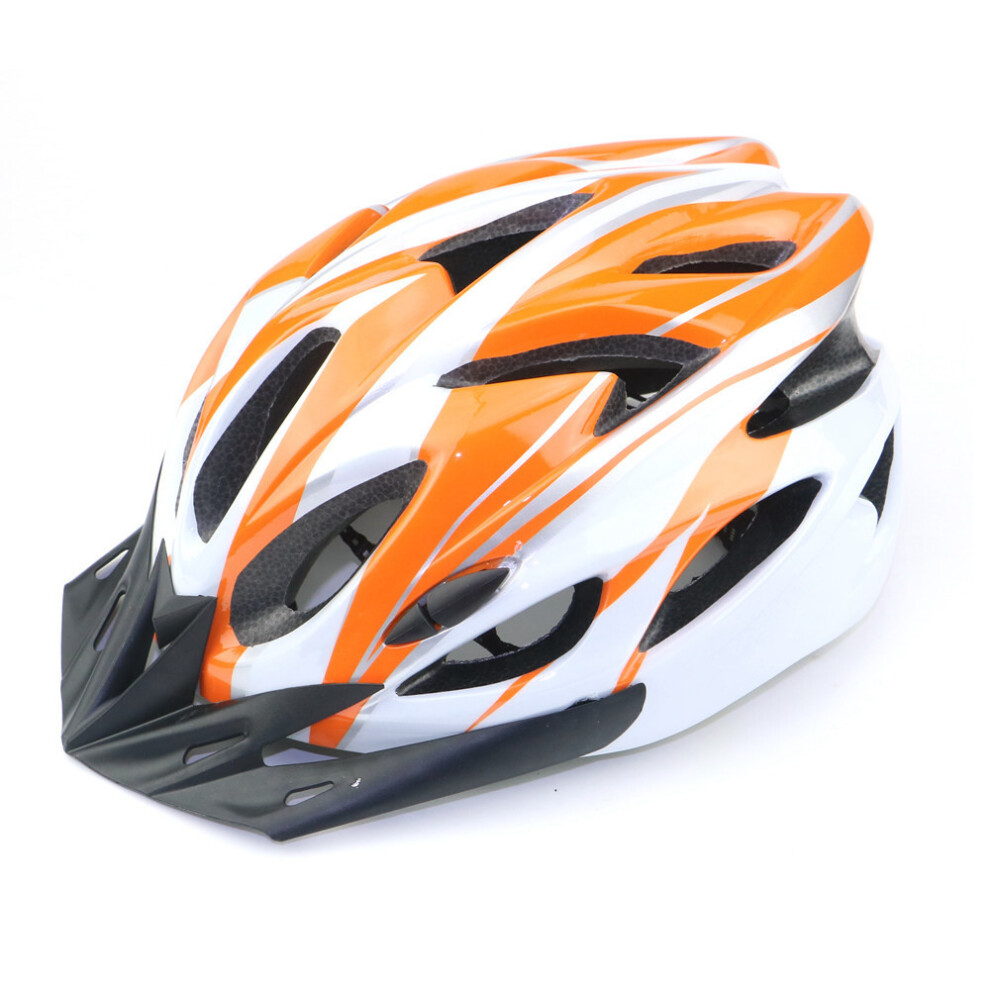 ( Orange) Helmet Bicycle Kids Cycling Skate Adjustable Outdoor Helmets Tool Activities White/Orange