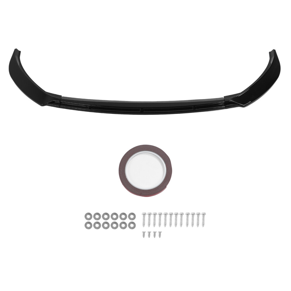 Front Bumper Lip Spoiler 3 Section Aerodynamics Black 8320539219301