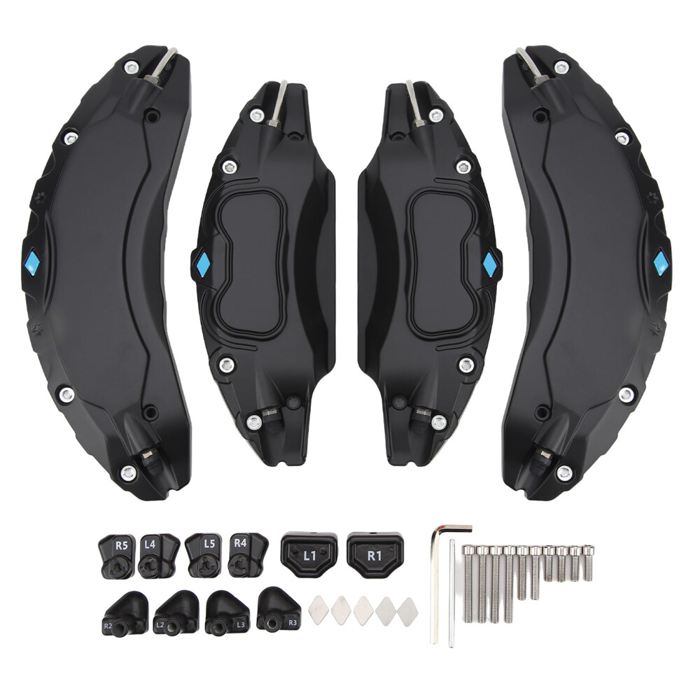 4 Pcs 18In 19In Wheel Hub Caliper Covers Aluminium Black 8320539219608