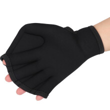Webbed Tauch-Handschuhe für Erwachsene und Kinder Schwimmunterricht Schwarz