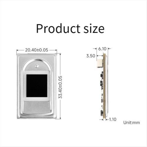 Fingeraftryksmodul - Kapacitiv rektangelsensor UART-kommunikation 1