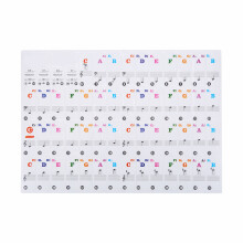 Transparent Removable Piano Key Board Sticker for
