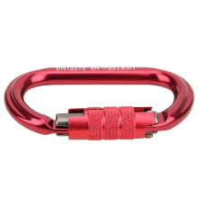 Außenbereich Symmetrischer Kletterkarabiner aus Aluminium mit Sicherheitsschloss, 83g