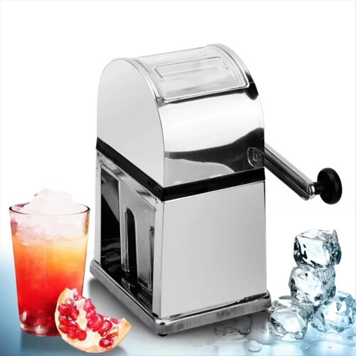 Ice Crusher Mini Ice Shavers Chopper Manual Snow Cone Smoothie Maker 2
