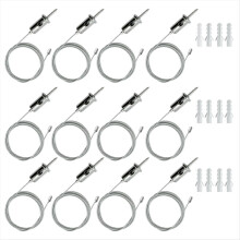 12 sets zeshoekige garage-ophangkabels, stalen ophangkettingen, 2 m