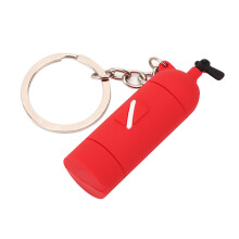 Süßer roter Luftzylinder-Schlüsselanhänger - PVC-TauchtHEMA Mini-Schlüsselring