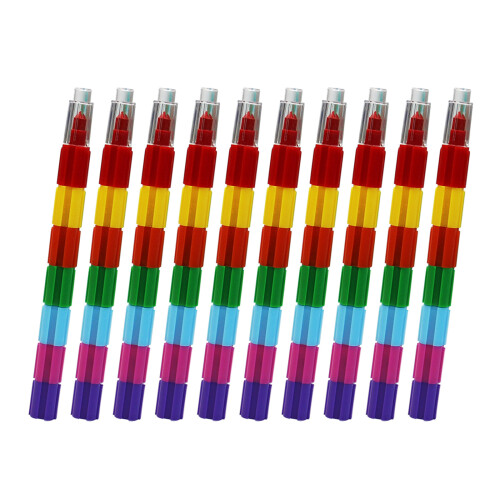 Stackable Crayon Pencil 10 Color Birthday Party Gift Bag Fillers