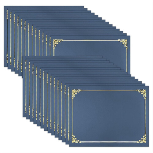 30 Pack Certificate Holders, Diploma Covers Gold Foil Border