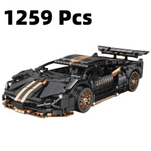 (Black)Lamborghini Supersportwagen Bausteine Spielzeug Set Modell DIY Geschenke Kinder Deko