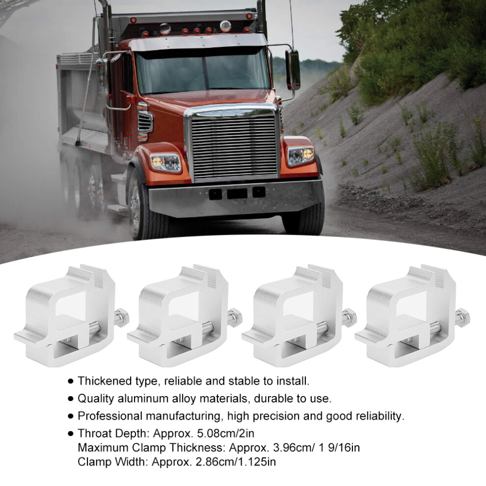 Reliable Aluminum Clamps For Truck Shells - Compact Set Of 4 9491349264719