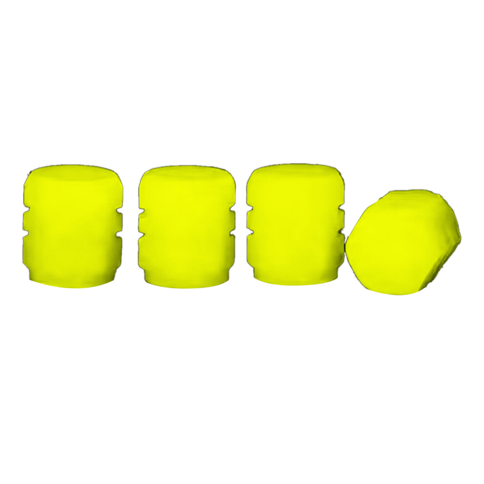 Luminous Tire Valve Cap Fluorescent Night Glowing Yellow 8320539221694