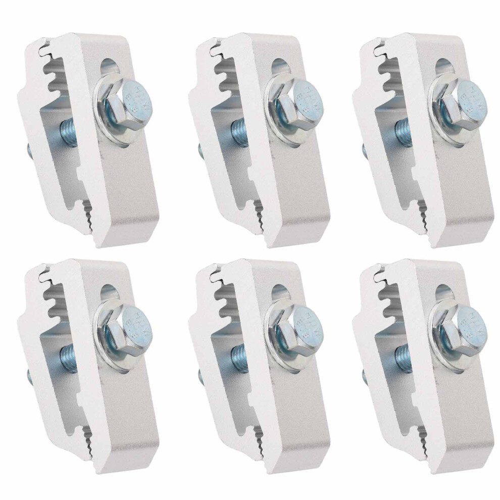 6Pcs Truck Bed Cover Clamps 1112514 Aluminum Low Silver 8320539221779