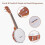 4 String Banjo Set with BJ10 Strings Capo Cleaning 10