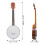 4 String Banjo Set with BJ10 Strings Capo Cleaning 11