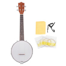 4 String Banjo Set with BJ10 Strings Capo Cleaning