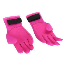 3mm Neopren Wassersport-Handschuhe – Anti-Rutsch Fünf-Finger-Tauch- & Surfhandschuhe, Rot, Größe L