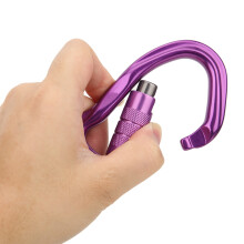 Outdoor Rock Climbing Aluminum Carabiner - Automatic Lock, Asymmetric, 78g