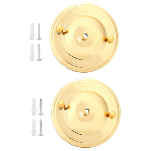 2PCS Iron Ceiling Light Hook Plate Holder Gold & Bronze 160g DIY Decor 1