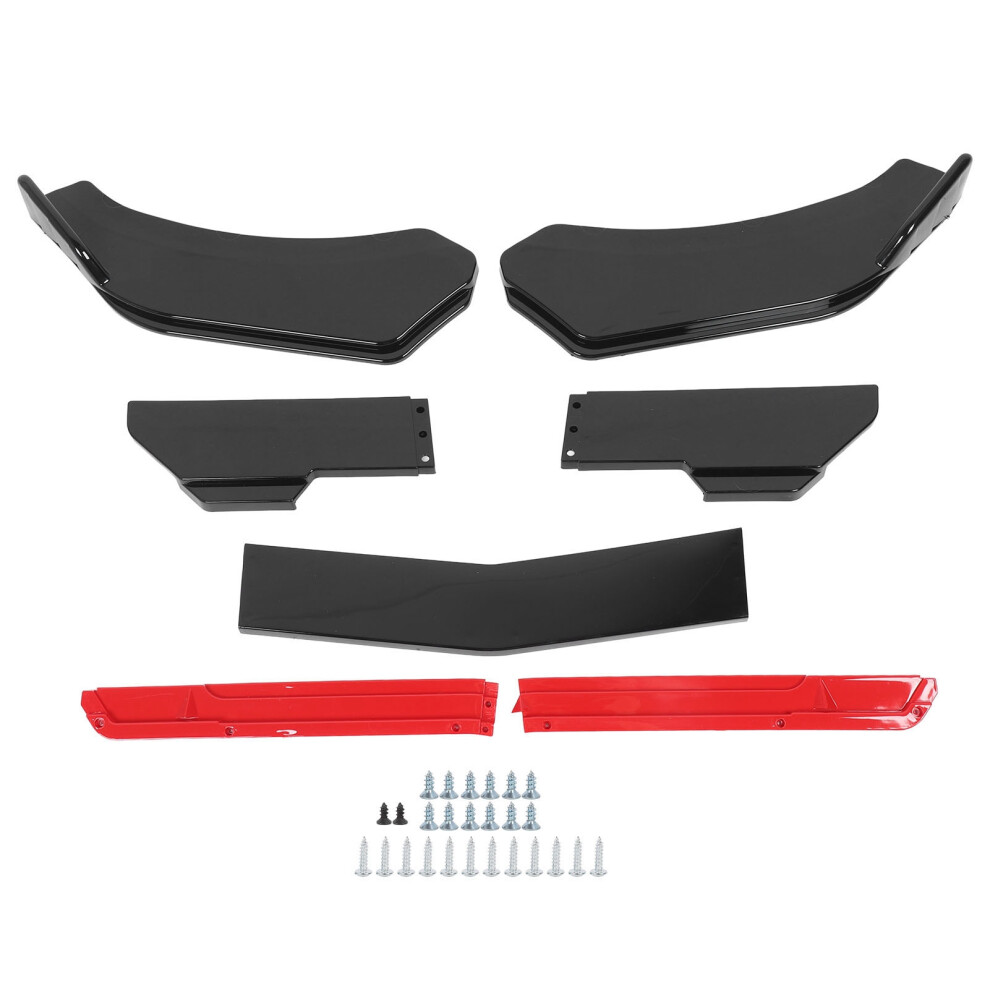160Cm Front Bumper Lip Spoiler Impact Resistant Black/Red 8320539227078