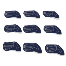 9PCS Club Iron Head Covers Club Protective