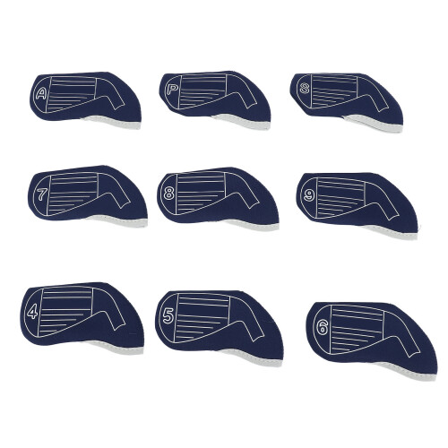 9PCS Club Iron Head Covers Club Protective