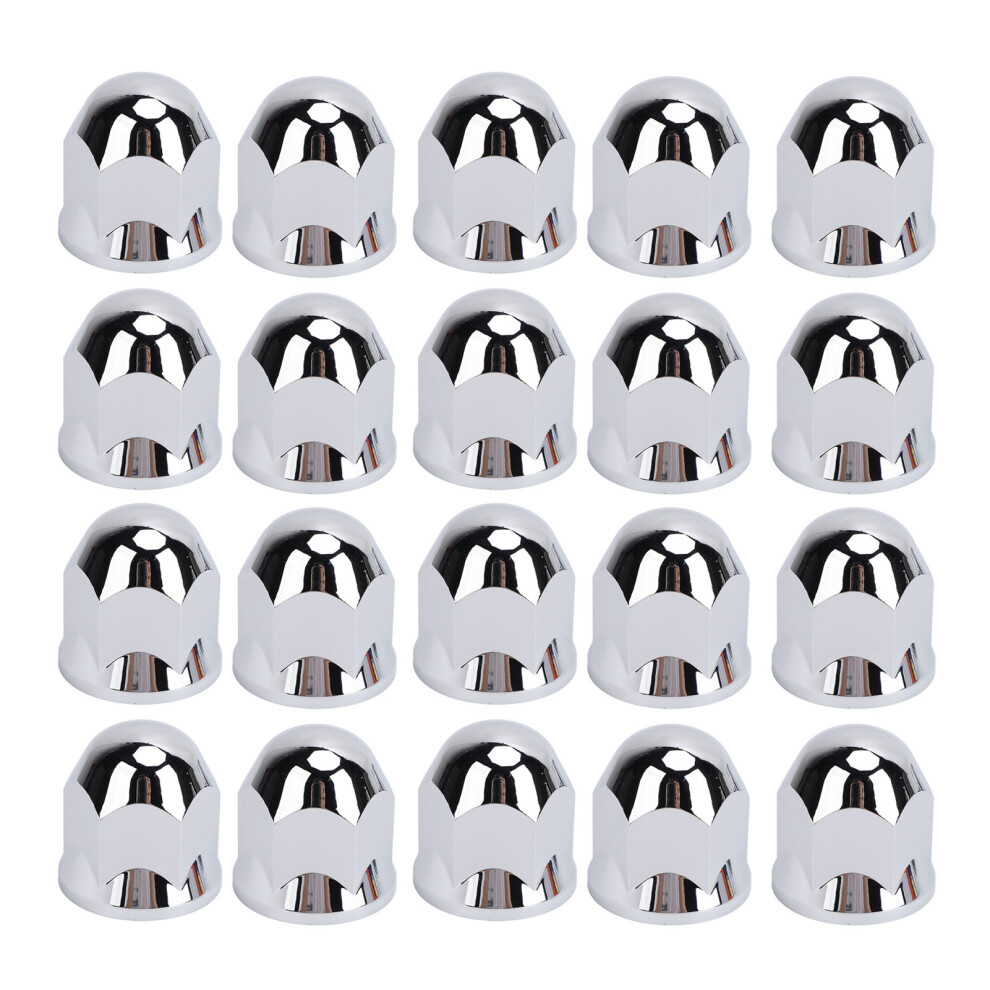 Lug Nut Covers 33Mm Chrome Secure Flanged Lug Nut 8320539229614