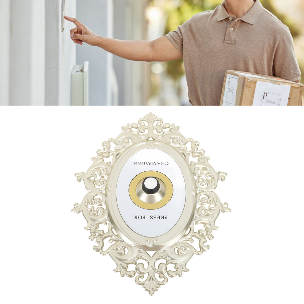 Unique European Doorbell Button - Artistic Champagne Plaque 7631349279425