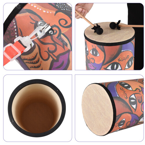 7 Inch Bongo Drums Wooden Drum Handheld Drum 1