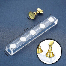 4 Sets Acrylic Nail Display Stand Nail Tip Holder Magnetic Nail Practice Stand Fingernail Diy Nail Art Stand for False Nail Tip Manicure Tool (black