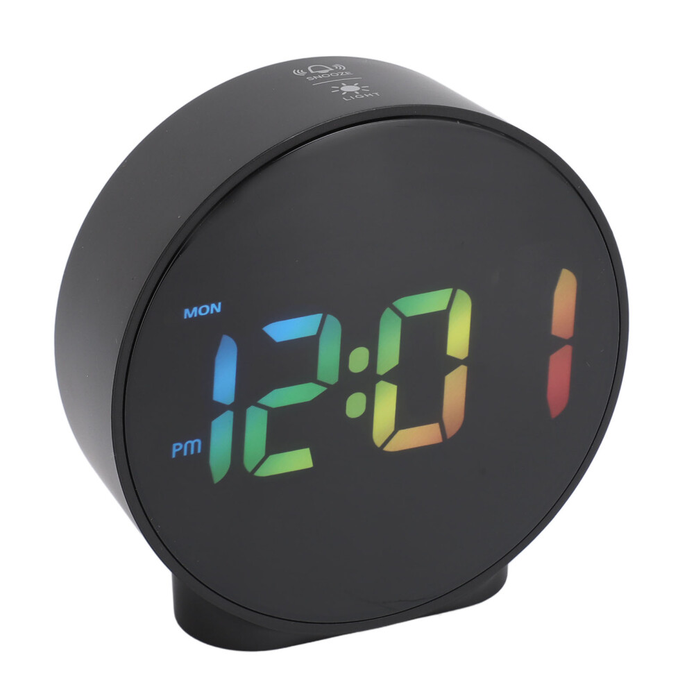4 Inch Led Alarm Clock With 12/24H Display, Brightness & Snooze Black 8031349280619