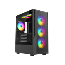 Gaming PC Tower, i7-3770, 16GB RAM, GTX 3050 6GB, 256GB SSD + 1TB HDD, Black 6 Fan RGB Case, WiFi, Windows 11