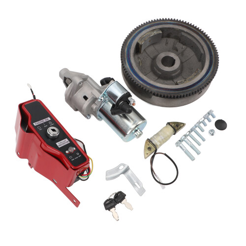 Electric Start Kit Starter Motor Flywheel Control 1