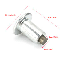 100 Stück 6,5 mm Reifenstift Schrauben Antirutsch-Nägel für Auto, Motorrad, ATV, UTV JX6.5-8-1