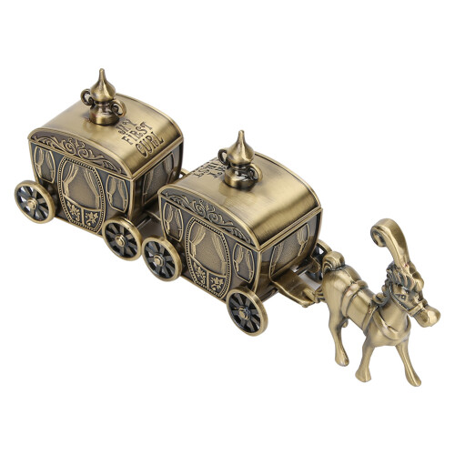 Carriage Shape Metal Tooth Collection Box, Exquisites Geschenkornament 1