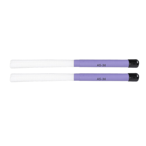 1 Pair Drum Brush Slick Handle Nylon Telescopic