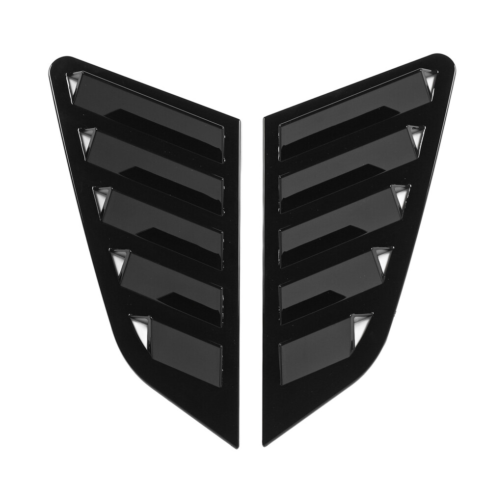 Pair Of Rear Window Louver Cover Sturdy Abs Left Black 8320539236469