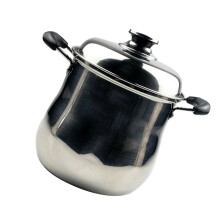 Olla de acero inoxidable para caldo, 18 cm/7,1 pulgadas, gran capacidad, tapa