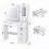Vanity Makeup Desk with LED Lighted Mirror and 6 Drawers White 9