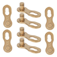 4 Stück 10-Gang Stahlfahrradkette, fehlende Glieder, Verbindungssplinte, Gold, Silber