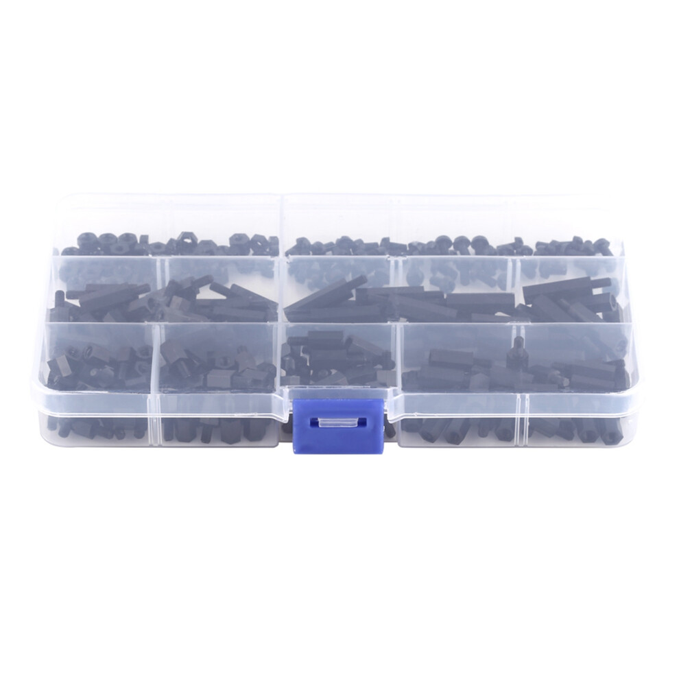 250PCS Nylon M3 Hex Column Male Standoff Spacer