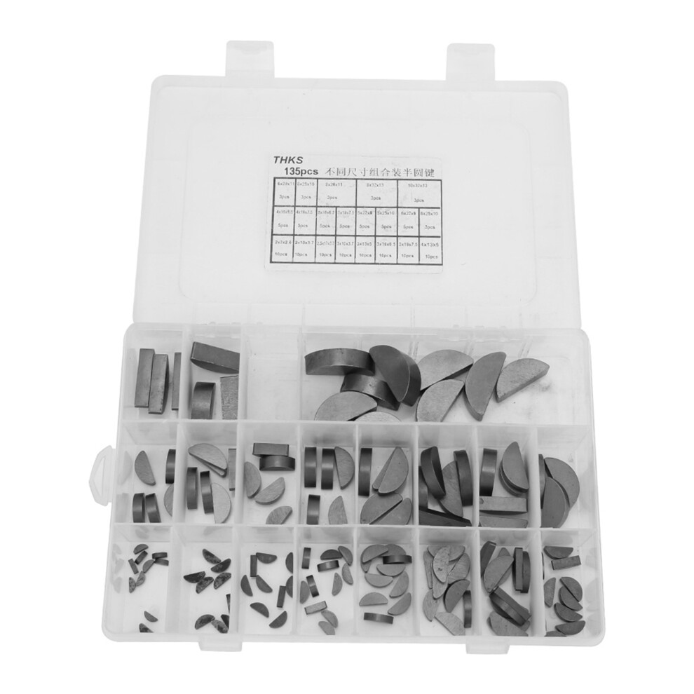 135 Pcs Woodruff Key Flywheel Pulley Crank Way Key
