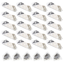 20Pcs Universal Furniture Corner Connectors Stainless Steel