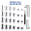 1500Pcs Flat Hexagon Socket Head Caps Screws Hexagon Head Drive 6
