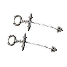 Unique Long Fringe Earring Zircon Cross Tassels Earrings Fashion