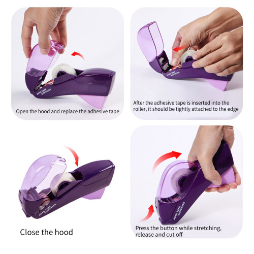 One-Hand Operate Tape Dispenser with Auto Cutter for Packages, 2